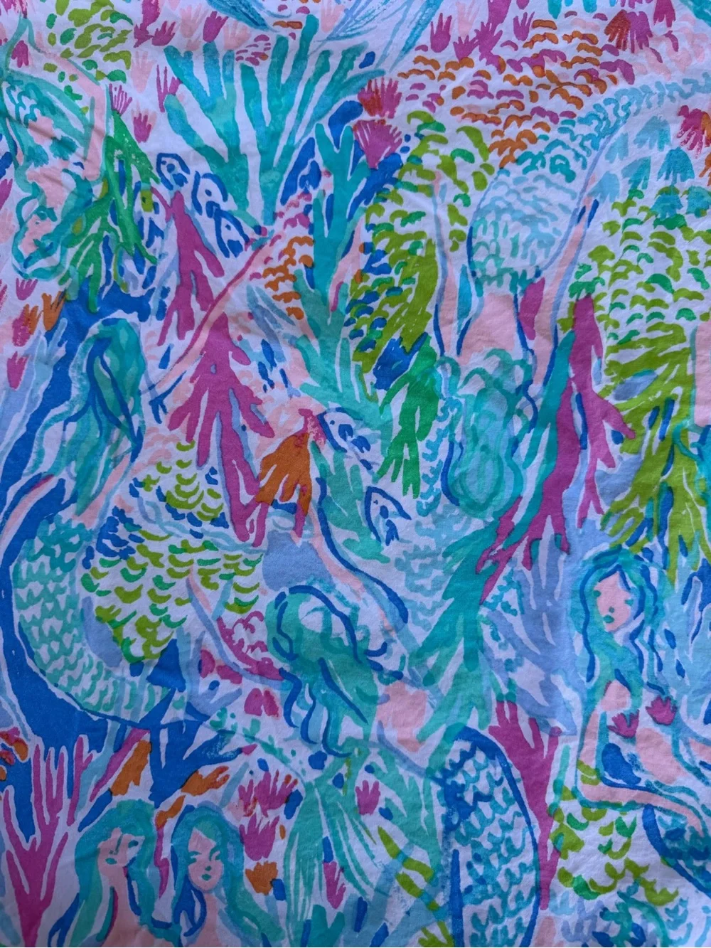 Lilly Pulitzer Pottery Barn Kids Mermaid Cove 2-Piece Pillowcase Set 100% Cotton